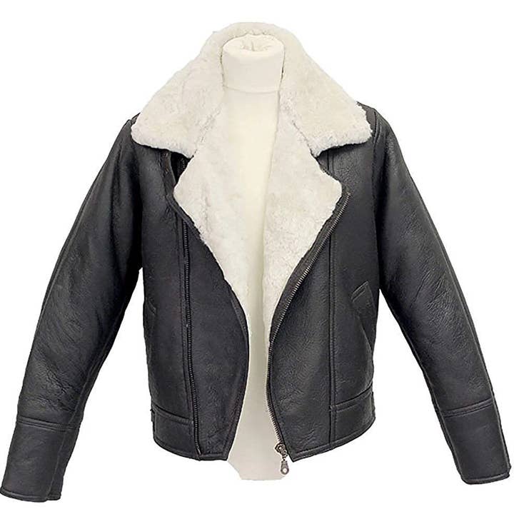 Herrklassisk äkta läderjacka klassisk stiljacka för wholesale av USA Leather Shop