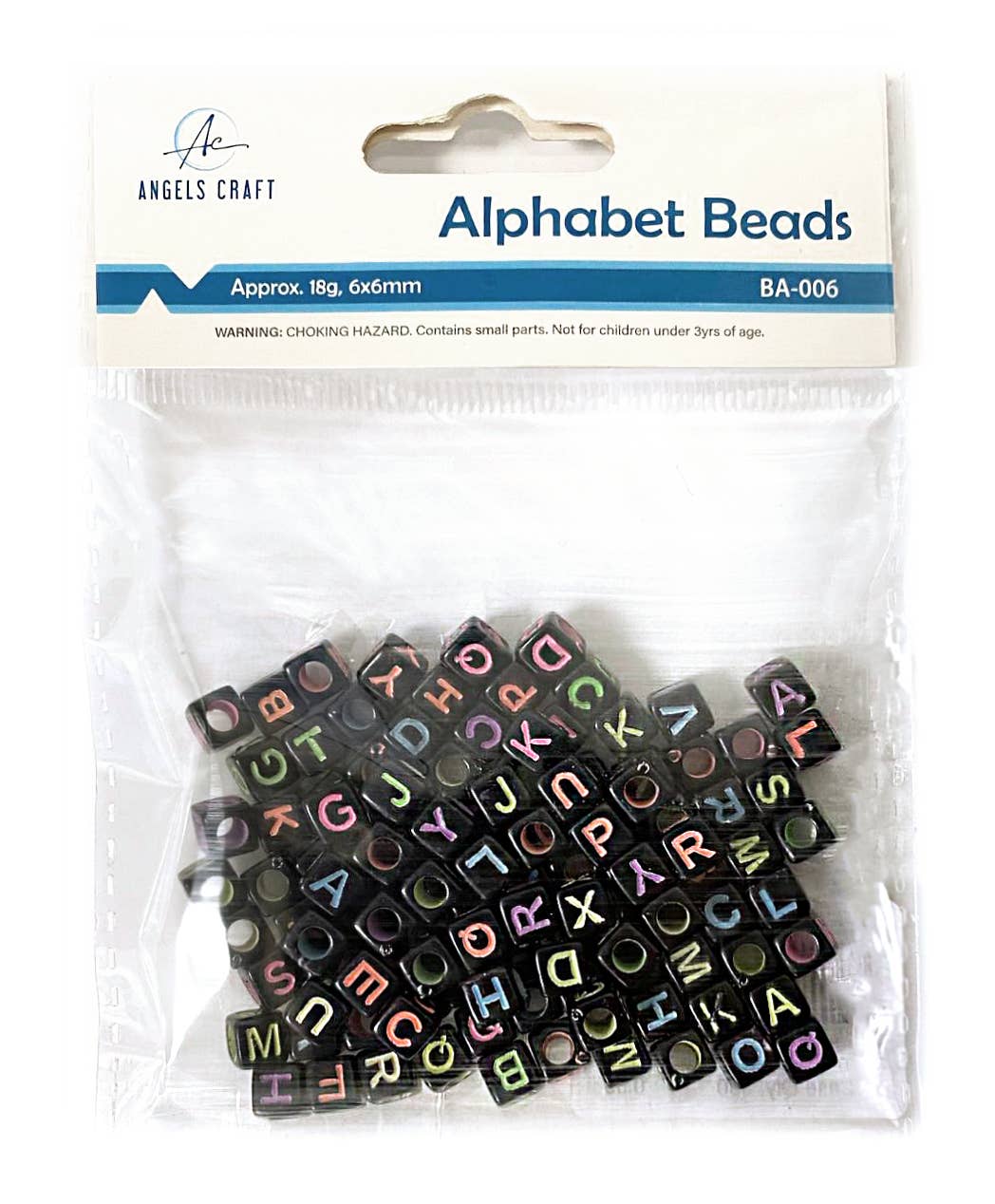 Angels Craft - Venta al por mayor Cuentas - Cuentas de Alfabeto en forma de cubo (5 colores disponibles)2