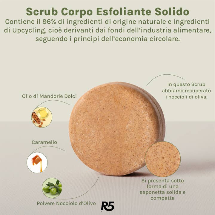 R5 - Wholesale Body Scrub/Exfoliant - R5 Solid Body Scrub - 96% ingrediënten van natuurlijke oorsprong1