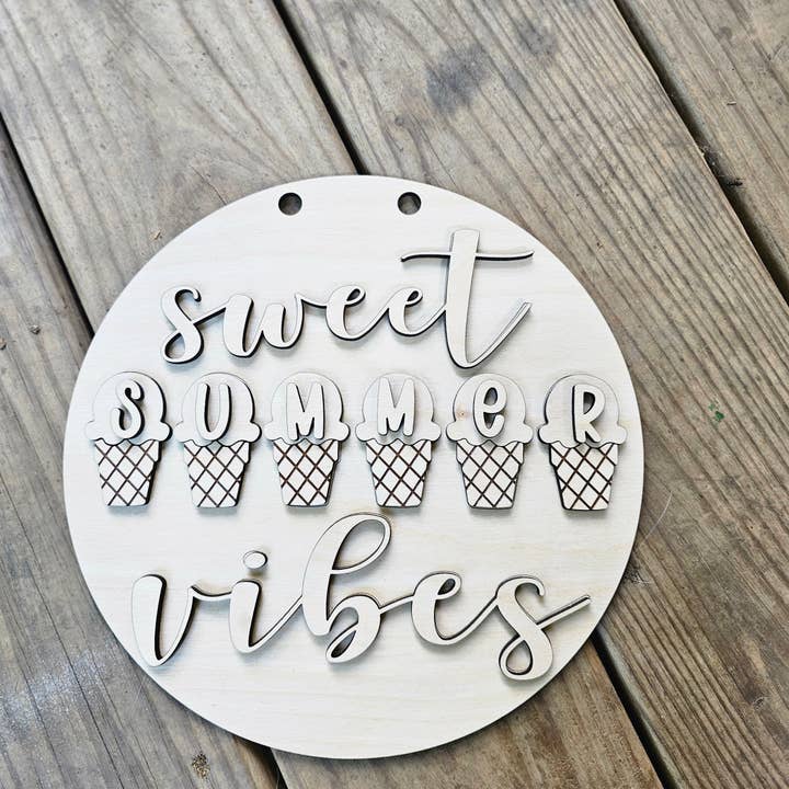 Ice Cream Door Hanger for wholesale by Severini Designs