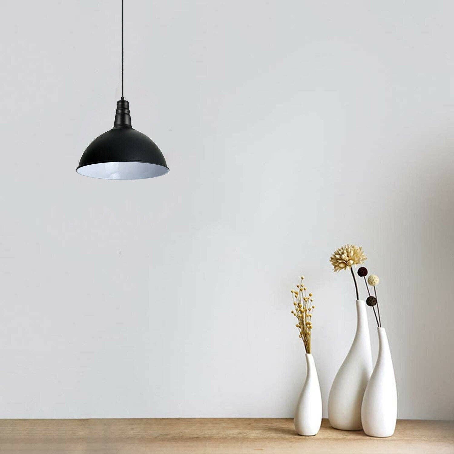 Ledsone - Venta al por mayor Lámpara de araña y colgante - Lámpara colgante de techo negra de estilo vintage industrial1