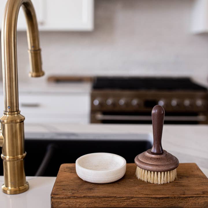 Luxe B Co - Wholesale Bath soap dish - Marble Soap & Brush Holder4