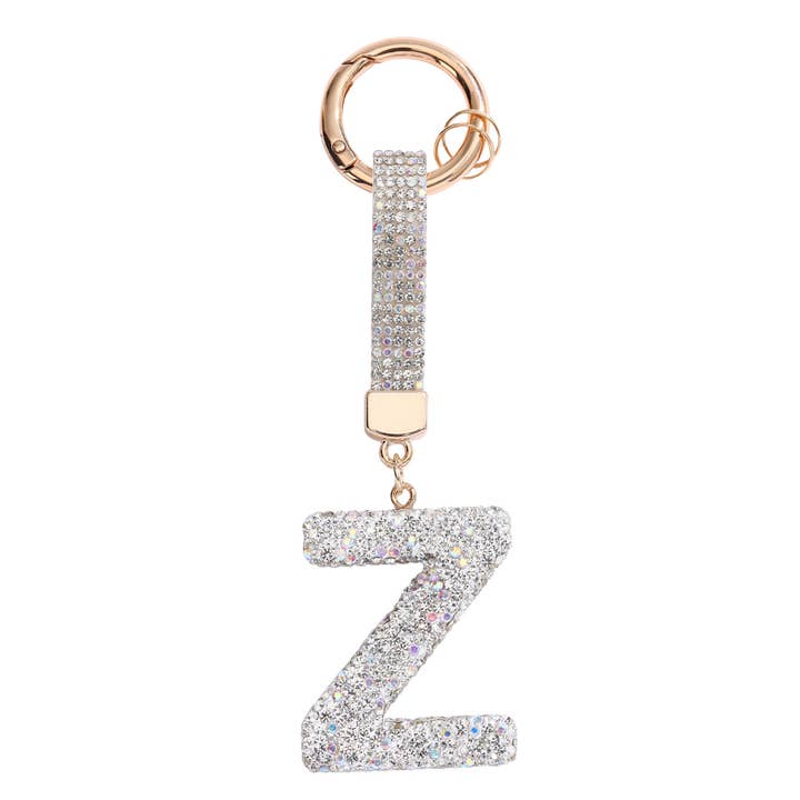 Crystal Letters Key Chains - Z for wholesale by Shine Mark Accessories