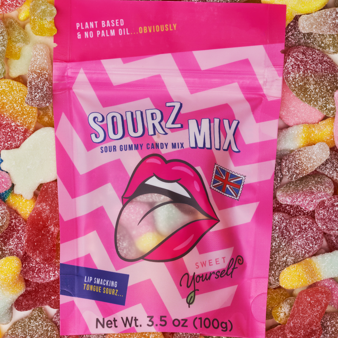 Sweet Yourself Ltd. - Wholesale Gummy - Assorted Fizzy Vegan Sweet Snack Pack - 100g - Eco1