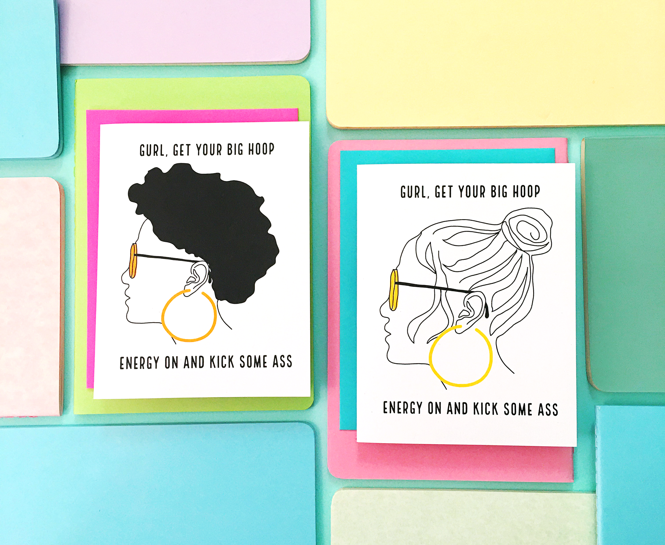 Richie Designs - Wholesale Friendship Card - Big Hoop Energy Card for Best Friend - greeting card1