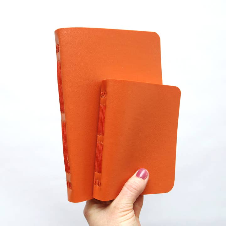 Original Brooks - Wholesale Notebook - Orange Handsewn Notebook with Assorted Paper4