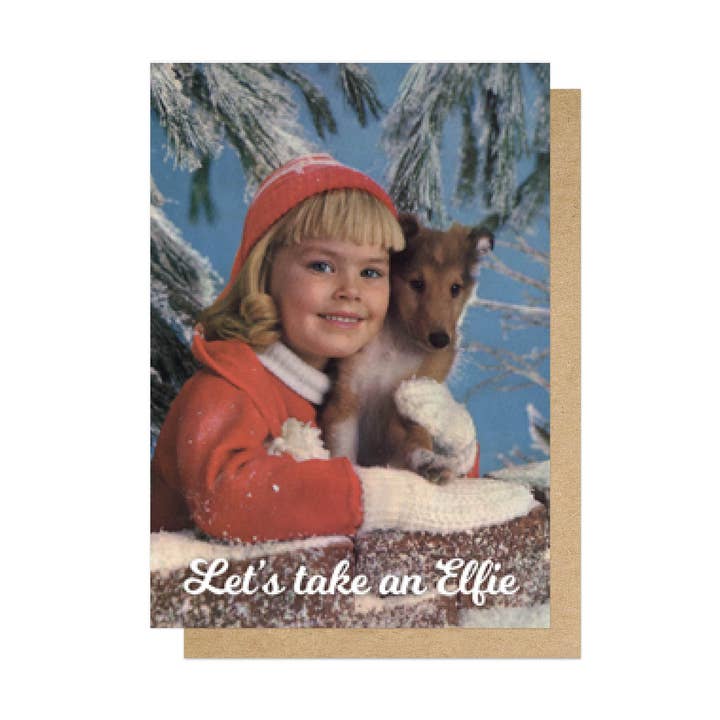Elfie Greetings Card for wholesale by East End Prints - Greetings Cards & Postcards