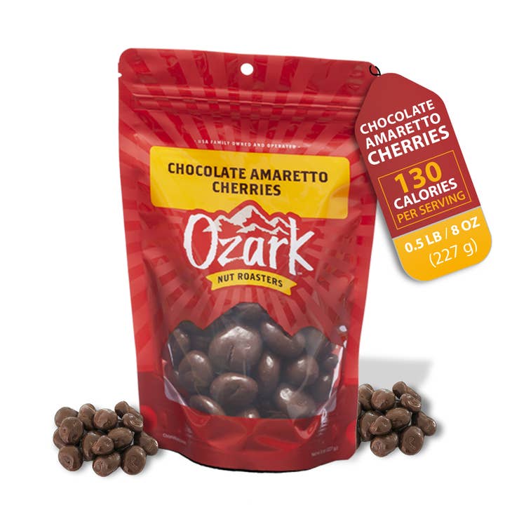 Red - Chocolate Amaretto Cherries  for wholesale by Ozark Nut Roasters