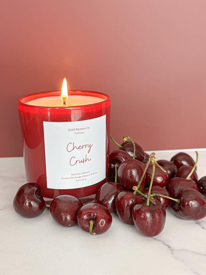 Cherry Crush | Valentine Candle | 8oz Candle for wholesale by Kind Reason Co