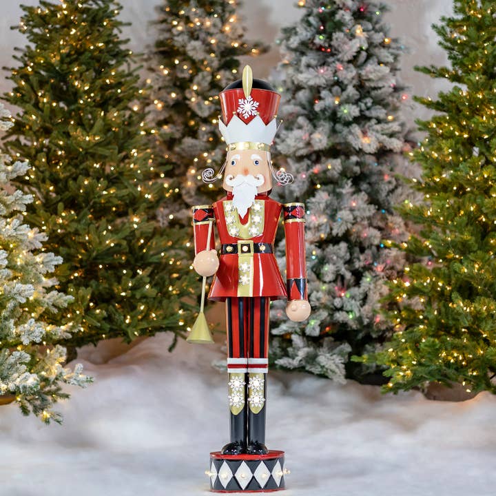 Zaer Ltd. International - Wholesale Holiday Nutcracker - 61" Tall Iron Nutcracker with LED Lights- 3 Options