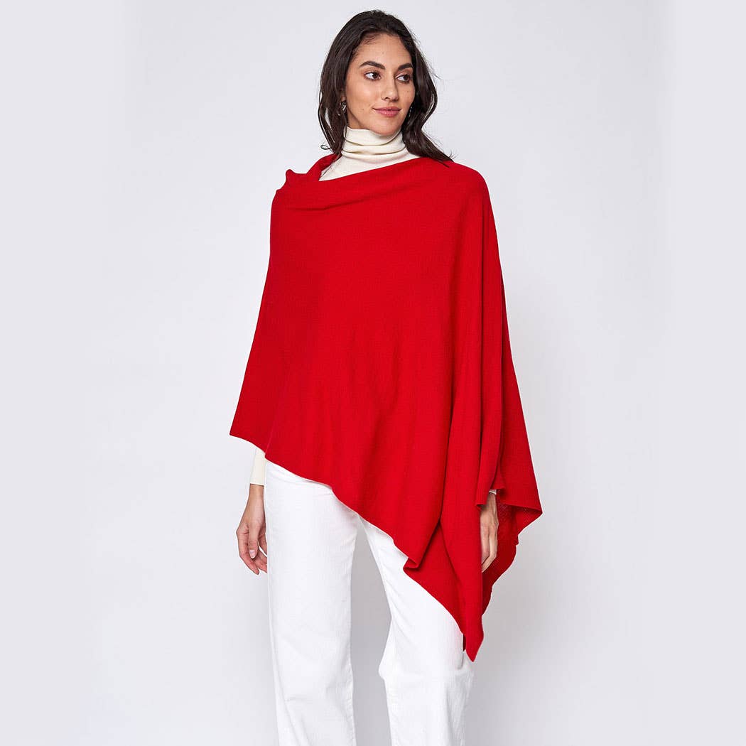 Fashion City – wholesale Poncho – Women's – Light Tone Solid Diamond Shape Scarf Poncho3