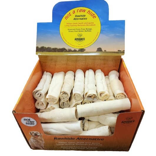 Advance Pet Products - Wholesale Pet Treats - Dog - ALL-NATURAL Water Buffalo Cheek Rolls. Try all 3 flavors! Av1