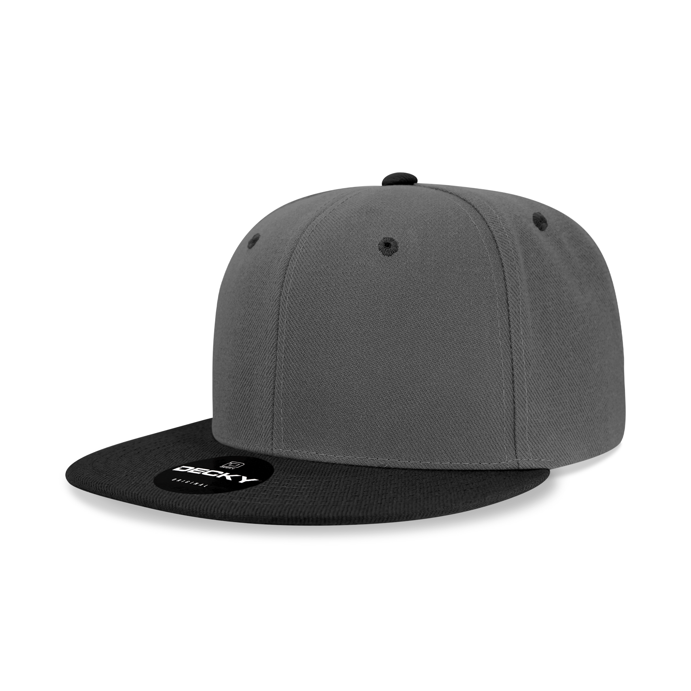 The Park Wholesale - Wholesale Flat Brim Cap - Men's - Decky 6020 - High Profile 6 Panel Snapback, Flat Bill Hat - 602069