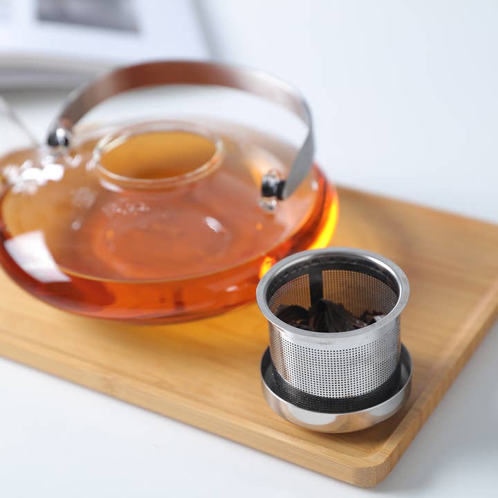 Viva | Espro | Liiton - Wholesale Tea Pot - Infusion™ Glass Low Profile Teapot w/ Infuser - 18oz / 0.55L4