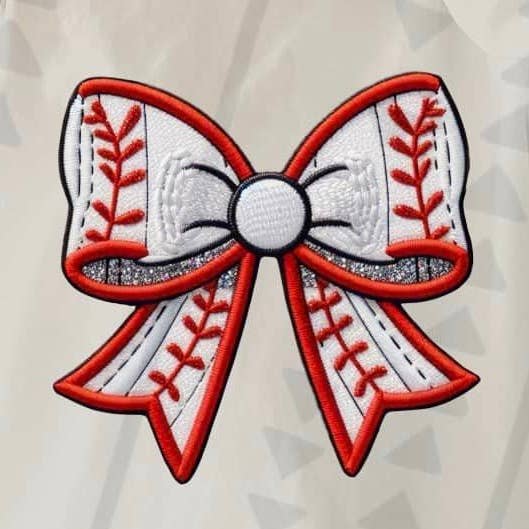 Coquette Baseball Bow DTF Transfer for wholesale by K and M Designs