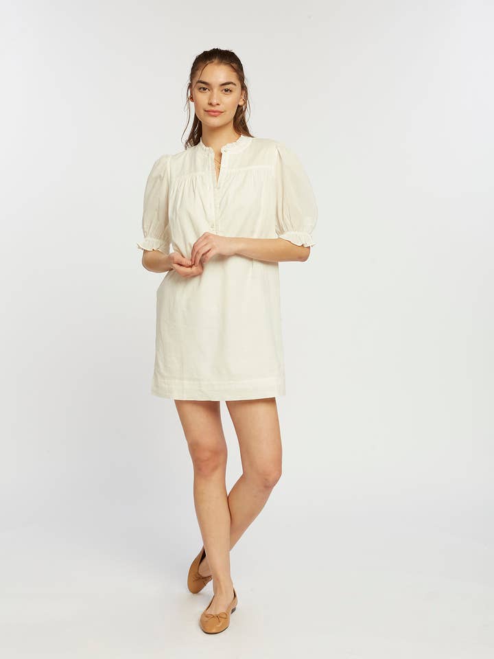 Ruffle Detailed Shirt Dress - ESTELLE DRESS for wholesale by Weekend Los Angeles