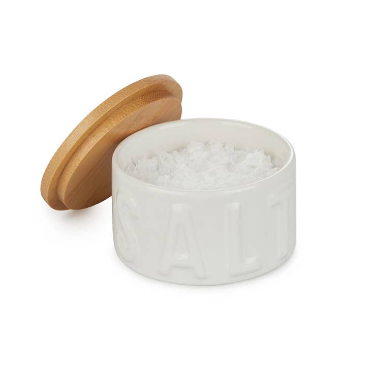 Balvi – wholesale Salt mill – Salt flake pot, Salt, bamboo/ceramic2