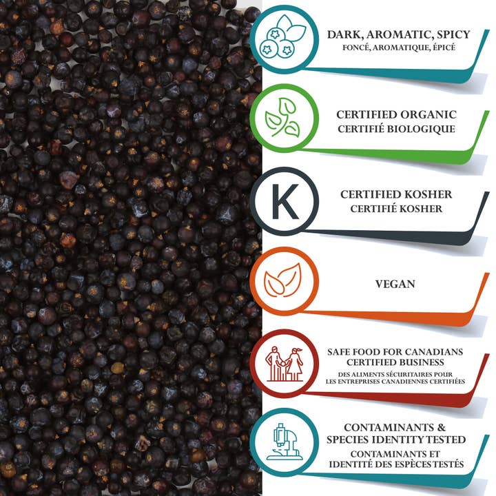 Foothills Naturals – wholesale Herbs – Juniper Berry Whole Organic - Spicy, Aromatic, Urinary Heal