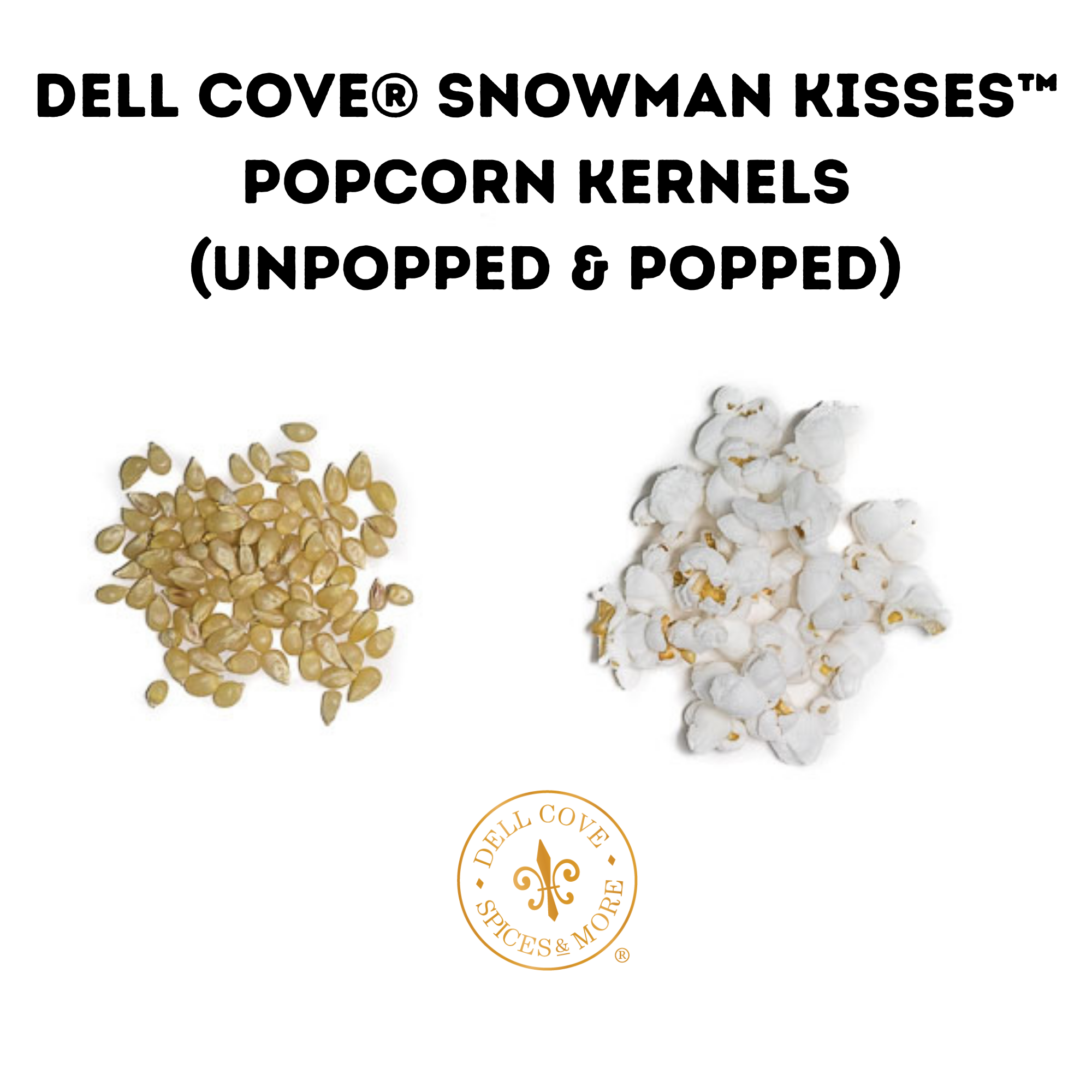 Dell Cove Spices & More Co. – Großhandel Popcornmais – Schneemann Küsse Popcorn Kernel, Weihnachtsstrumpf Geschenk5
