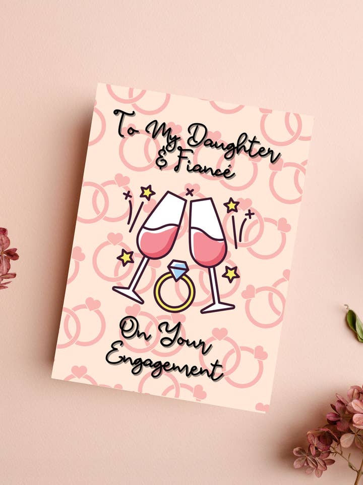Aan mijn dochter en verloofde op je verlovingswenskaart voor wholesale door Printicole