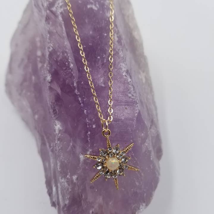 Collier North Star en cristal brillant, cadeau pour la vente par magnolia jewelry