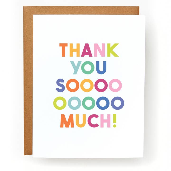 Carte de vœux Thank You Sooooo Much pour la vente par Red Headed Stepchild Paper Co.