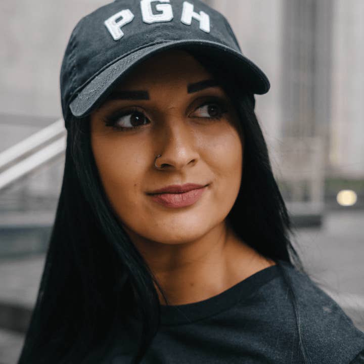 Black PGH Strapback Hat for wholesale on Faire