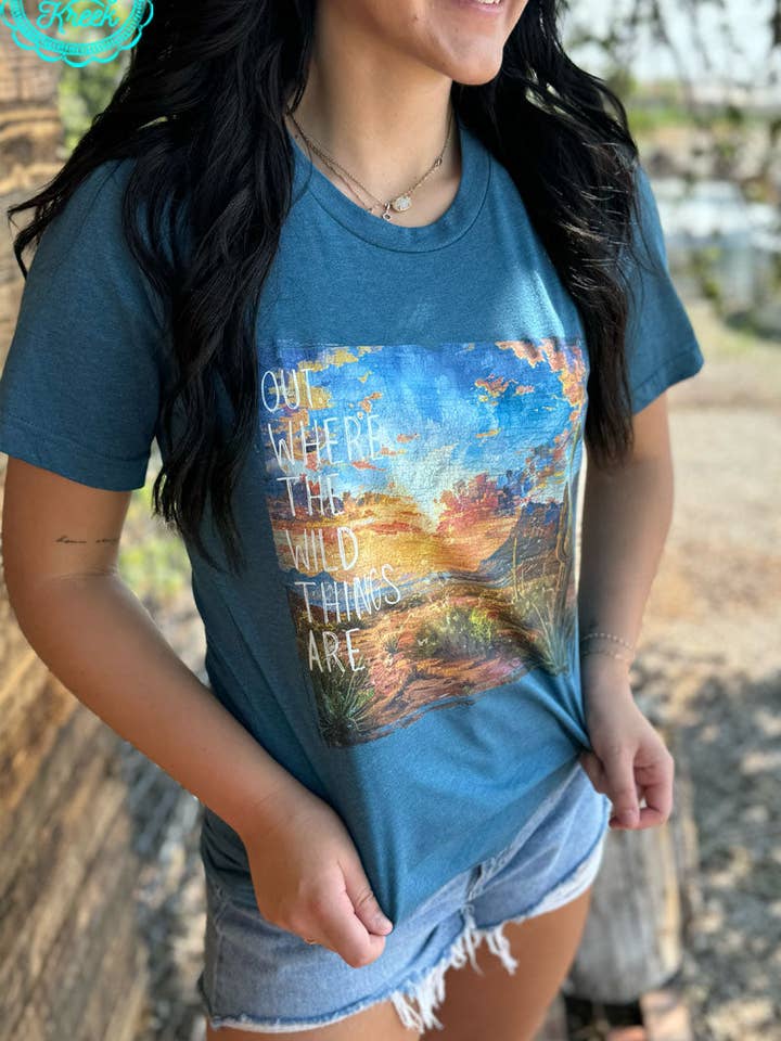 Sterling Kreek - Wholesale Screen Printed T-Shirt - Women's - Out Where The Wild Things Are Tee