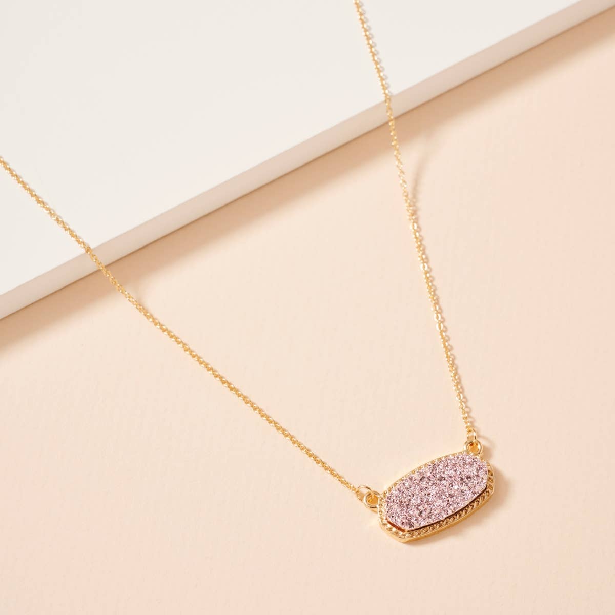 Lilla Haven - Wholesale Pendant/Charm Necklace - Druzy Stone Charm Short Necklace26