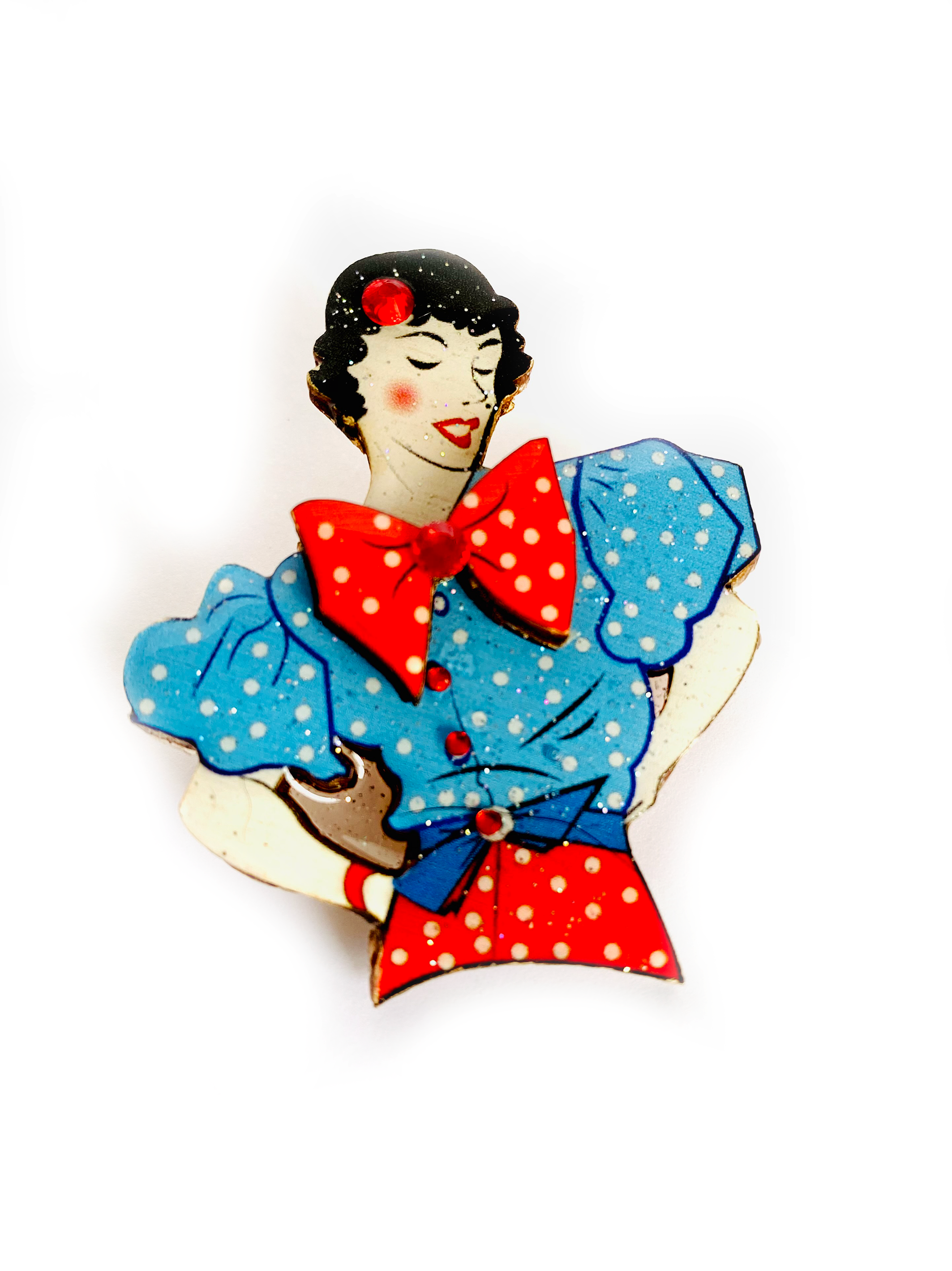 Rosie Rose Parker – Engroshandel Broche – Retro 1940'erne broche, plettet broche, håndlavet broche, 40s broche1