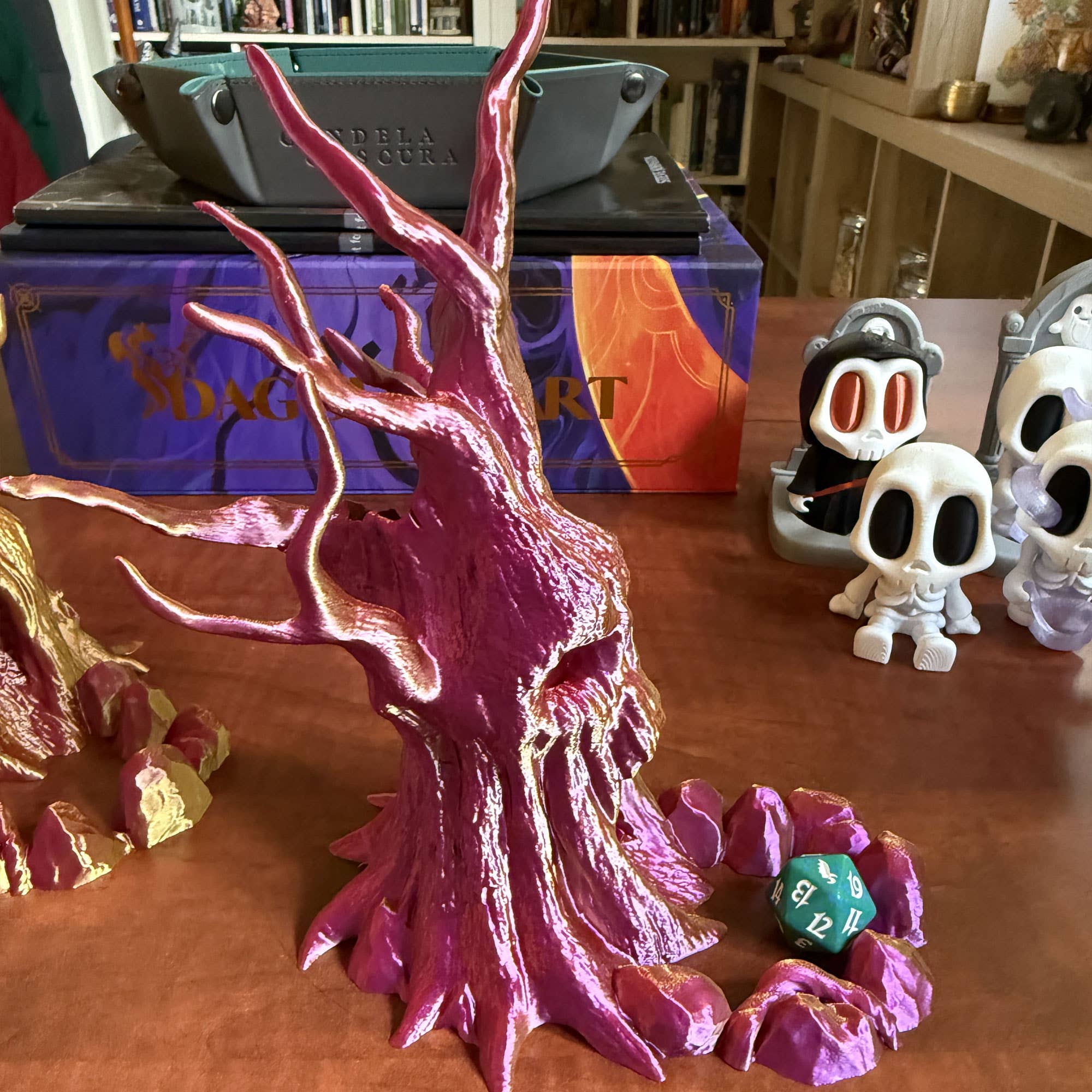 American Carver LLC - Wholesale Dice - Haunted Hallow Tree Dice Tower | TTRPG, D&D, Pathfinder, CoC4