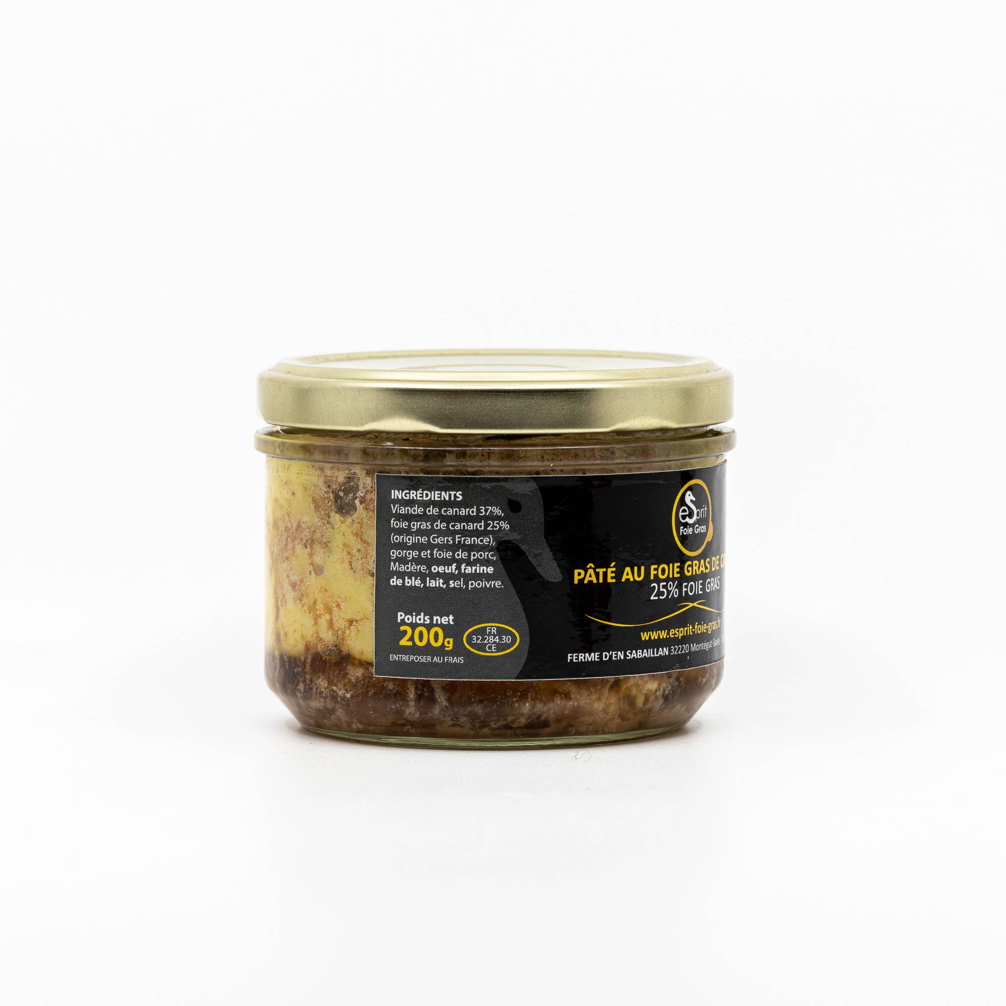 Esprit Foie Gras – Großhandel Haltbares Fertiggericht – Enten-Foie-gras-Pâté (25 % Foie gras) 200 g2