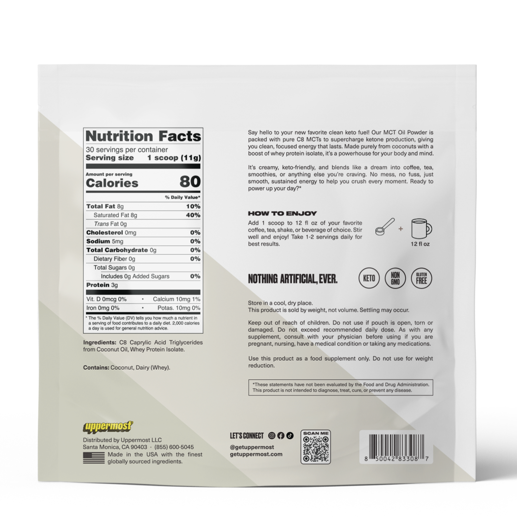 Uppermost - Venta al por mayor Proteínas y superalimentos en polvo - Polvo de aceite MCT C81