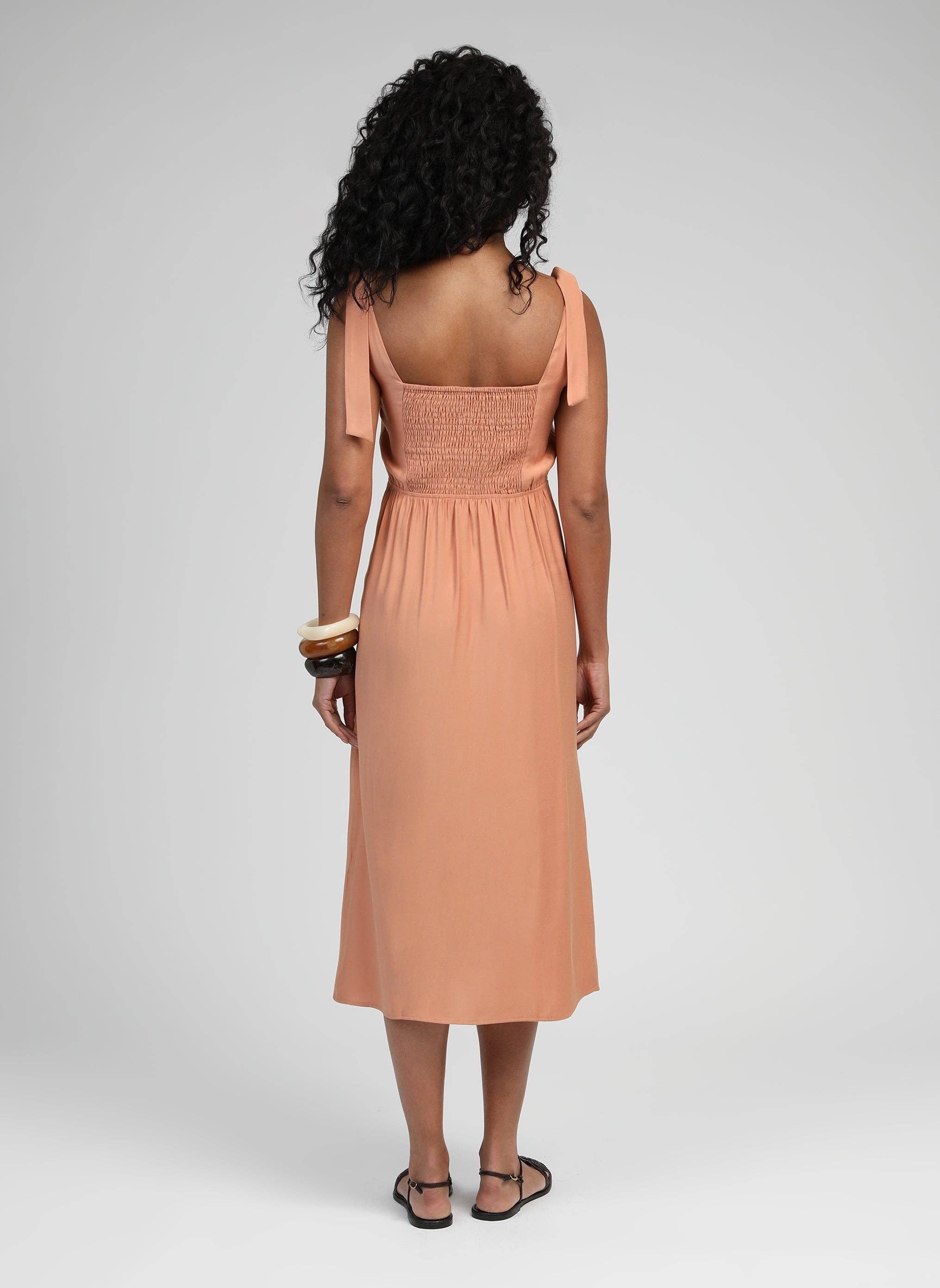 An'ge - Wholesale Dress - Women's - MANTA MIDI DRESS terracotta3