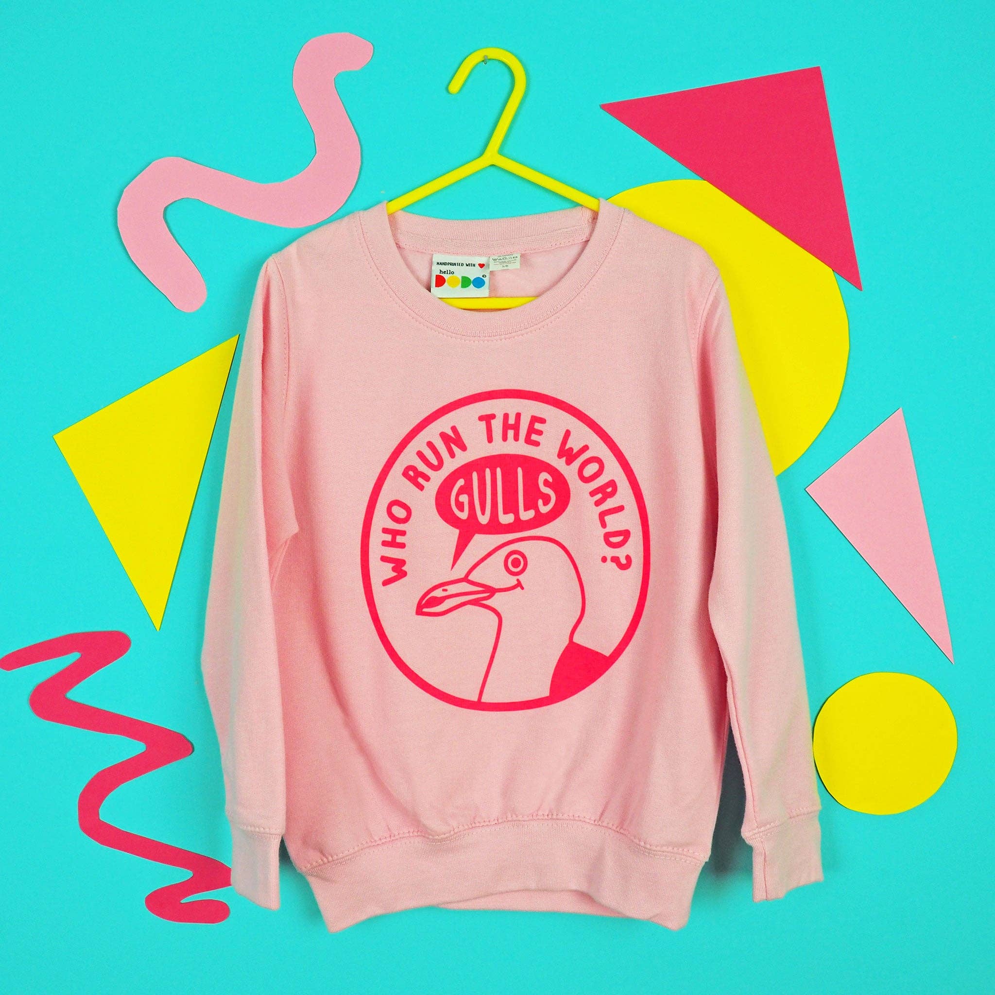 Pink Who Run The World Gulls Kids Sweatshirt for wholesale on Faire1