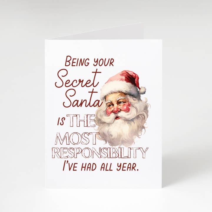 Cartão de Papai Noel Secreto Cartão de Natal Diverso por atacado de Sassper Goods