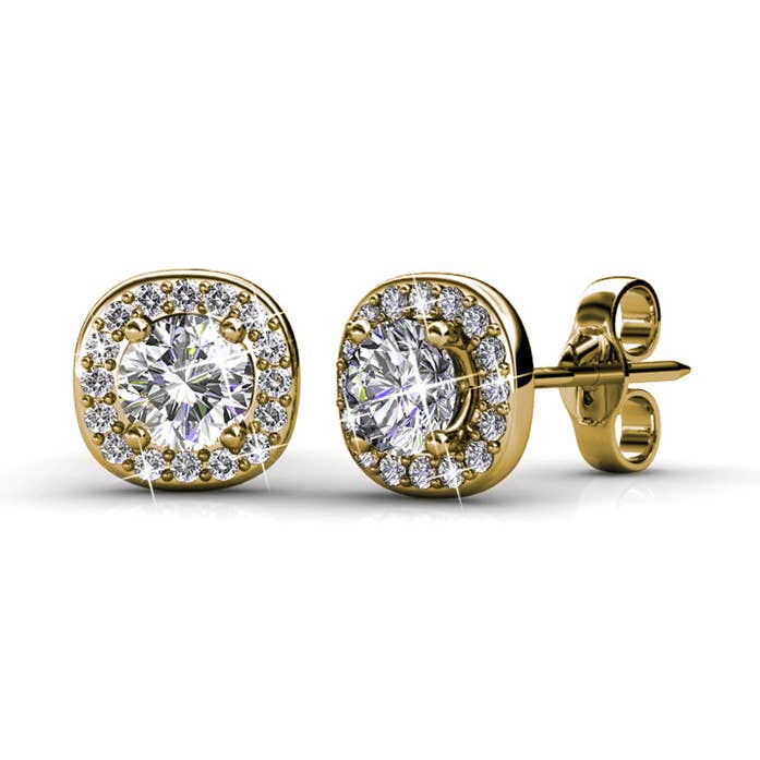 Orecchini Cushy - Dorato e Cristallo per la vendita all'ingrosso da parte di CARALI / MYC Paris