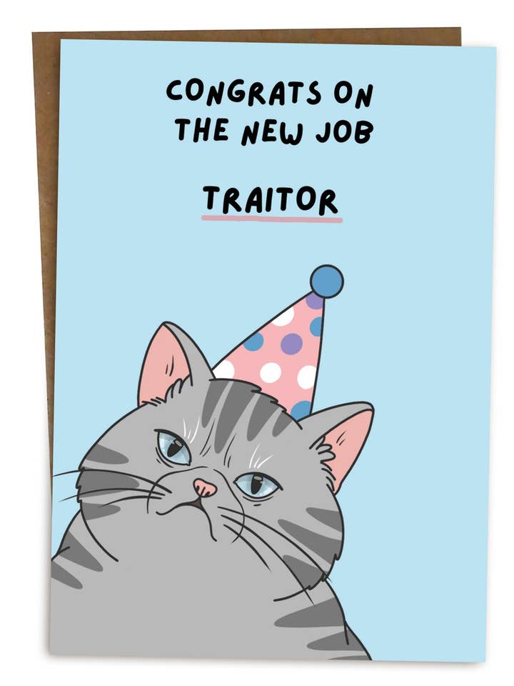 Afgangskort til kollega Sjovt Tillykke med det nye job for engroshandel hos BYANIKA