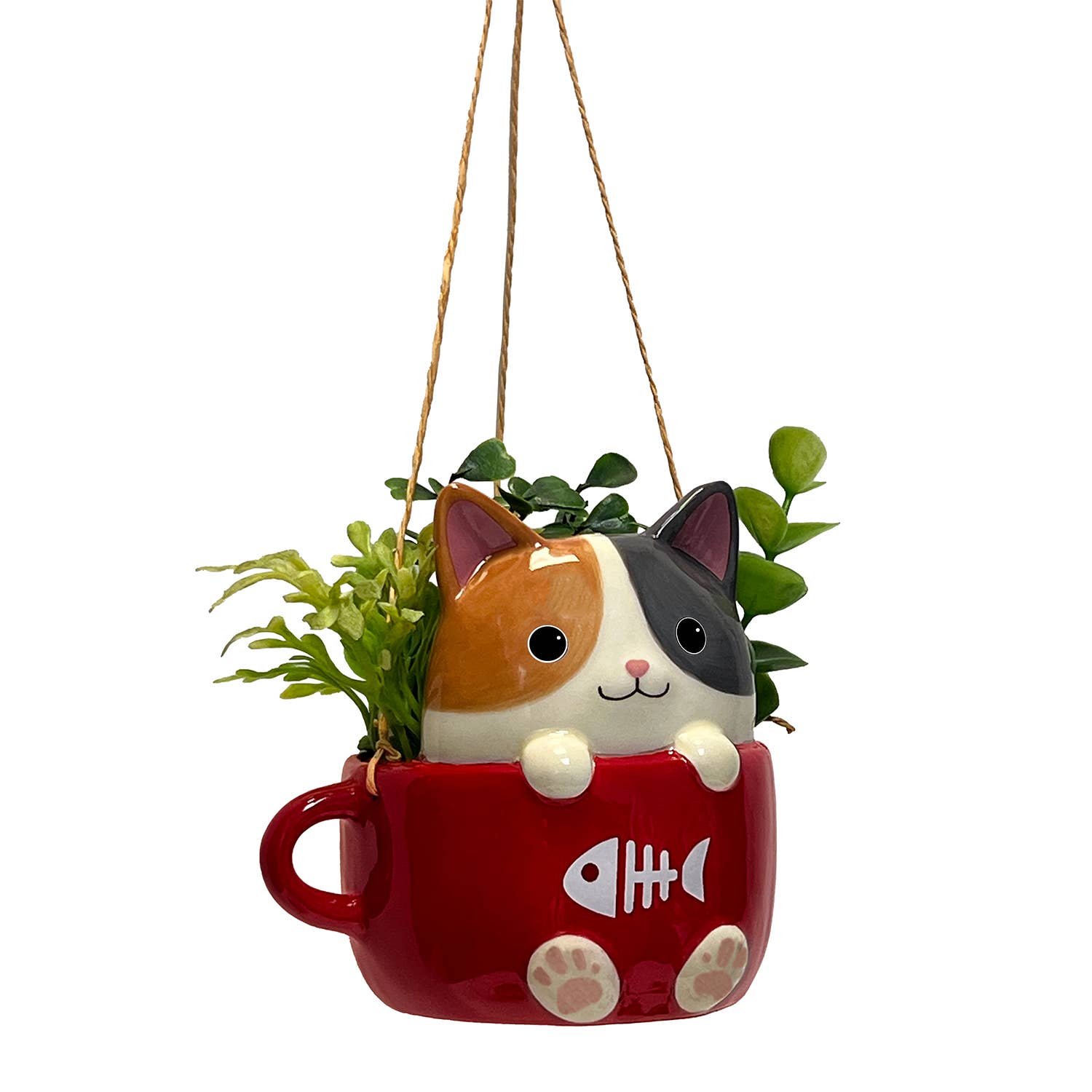 Streamline - Wholesale Hanging Planter - Cats In Cups Mini Hanging Planters2