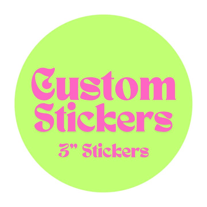 Custom 3" Stickers Set of 50 for wholesale by Lilies & Lark Boutique