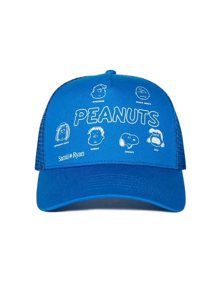 Casquette Trucker Bleue Logo Peanuts pour la vente par SAMII RYAN