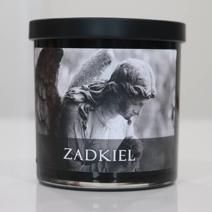 ARCHANGEL ZADKIEL. ANGEL OF FORGIVENESS & CHANGE for wholesale by Loving Lights Candles LLC