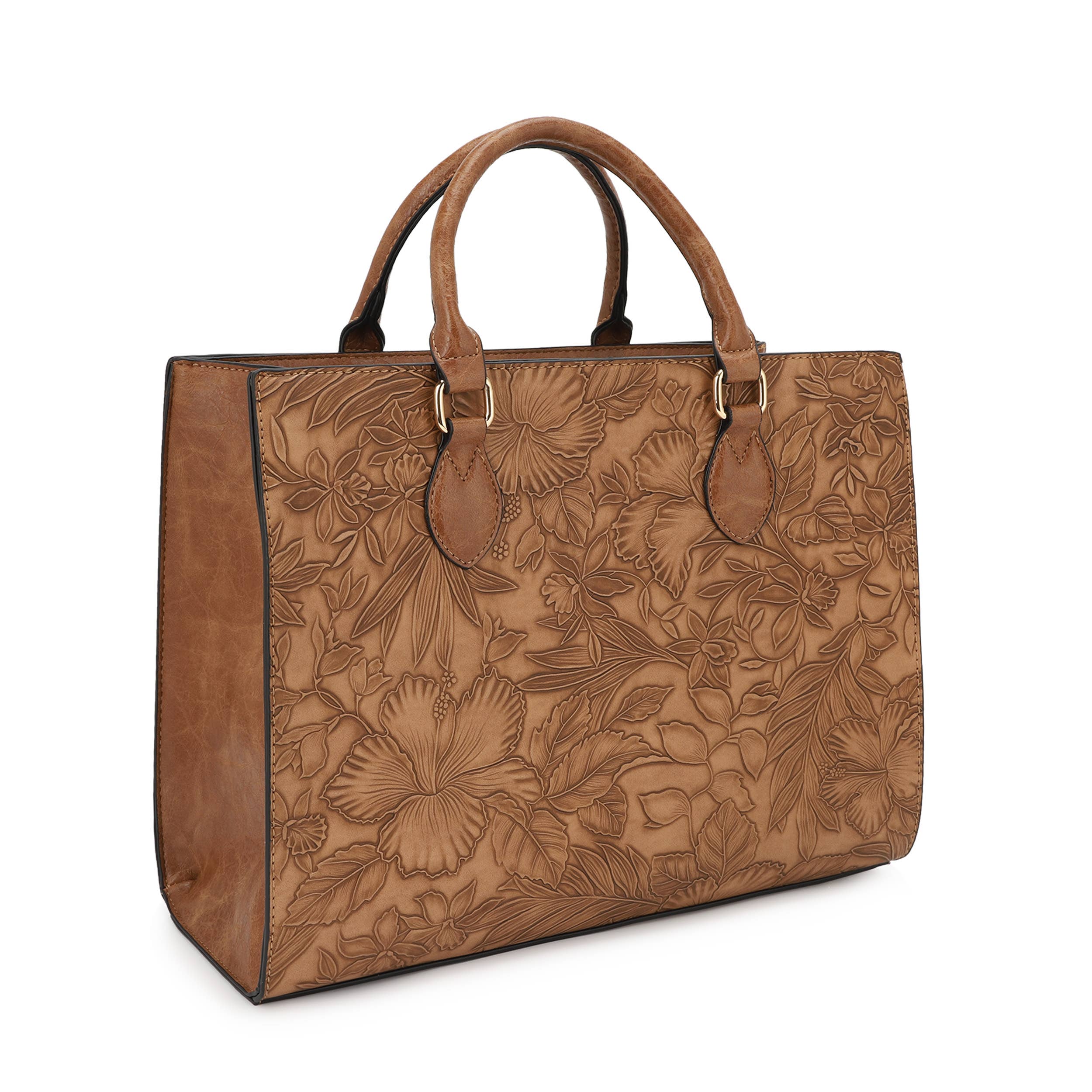 KAYLA+AVA – wholesale Bärkasse - Dam – Meredith Hibiscus blommig präglad 2 i 1 tyguppsättning8