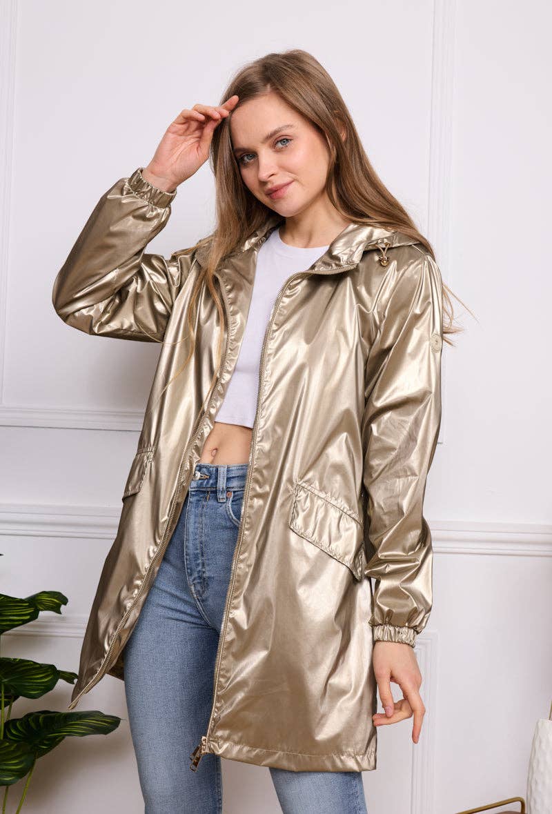 SOFTY - Vente Veste – femme - Blouson à capuche imperméable effet irisé S560211