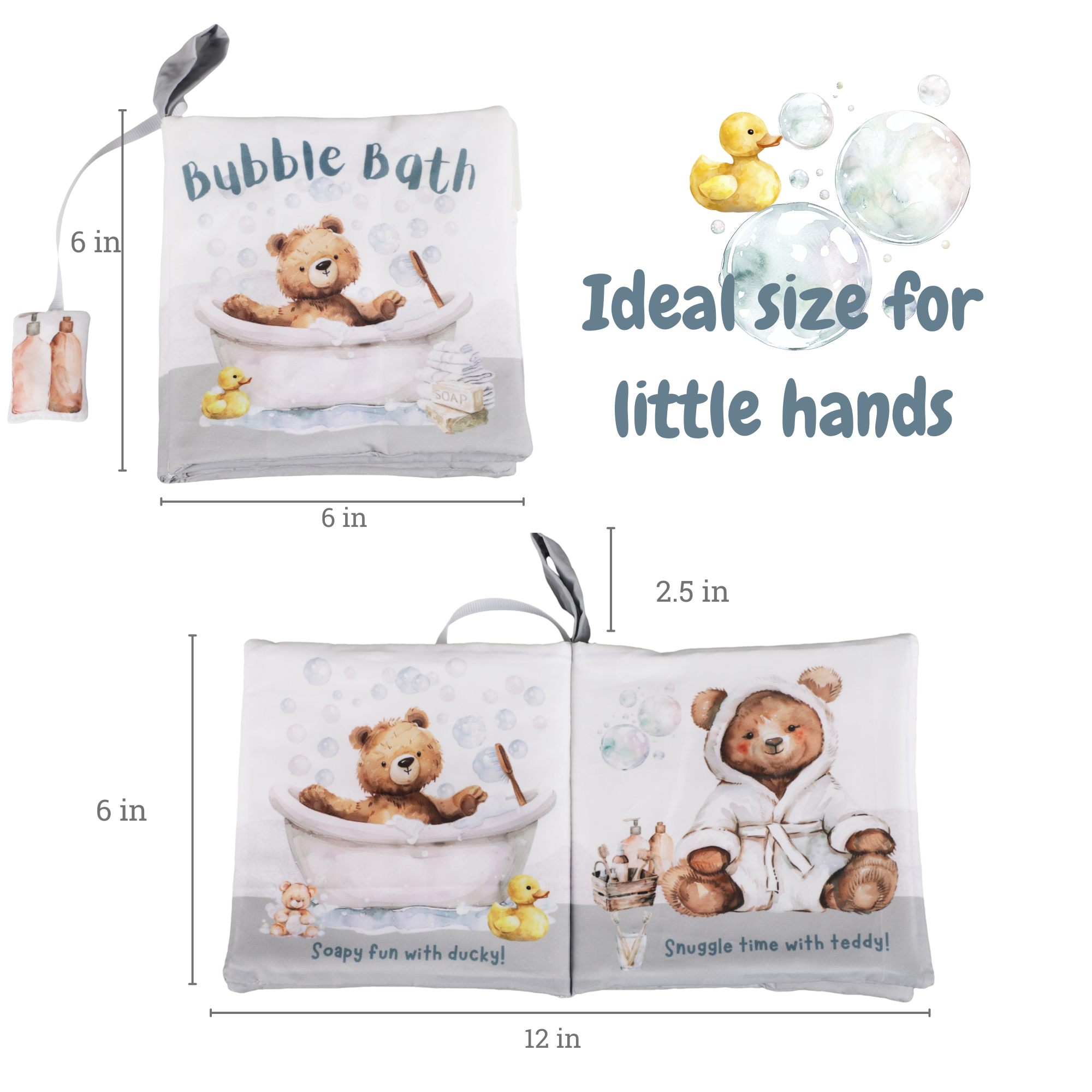 Ali+Oli - Wholesale Baby & Toddler Book (0-2) - Bubble Bath – 10-Page Crinkle Cloth Book for Babies & Toddle1