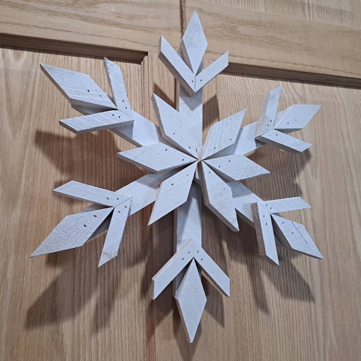 Handcrafted Cedar Wooden Snowflake for wholesale by Rustic Brook Farm