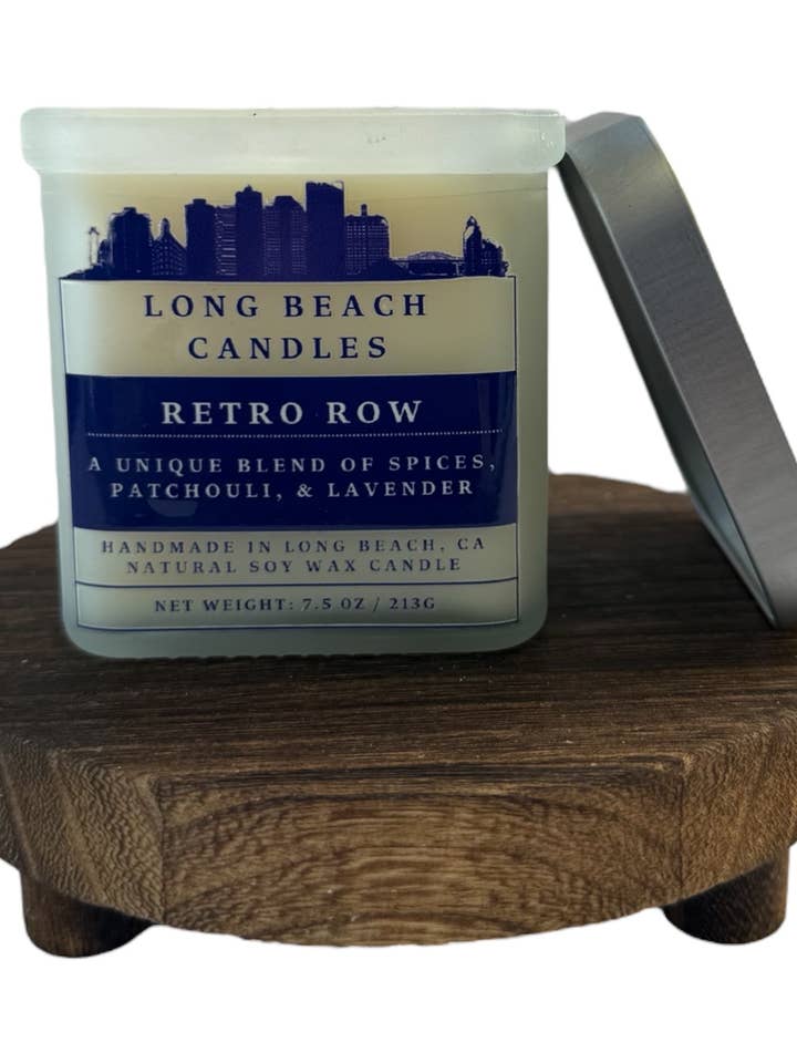 Vela Retro Row de 7.5 oz para venta al por mayor de Long Beach Candles