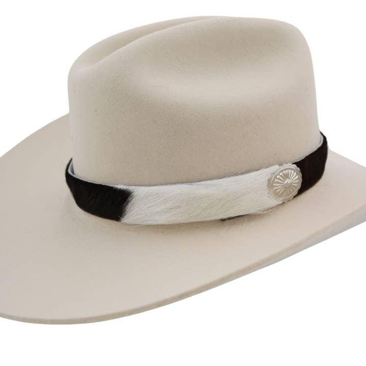 Willow Lane Hat Co. - Wholesale Hat Accessory - Women's - Cowhide Hat Band - Black Brown & White2