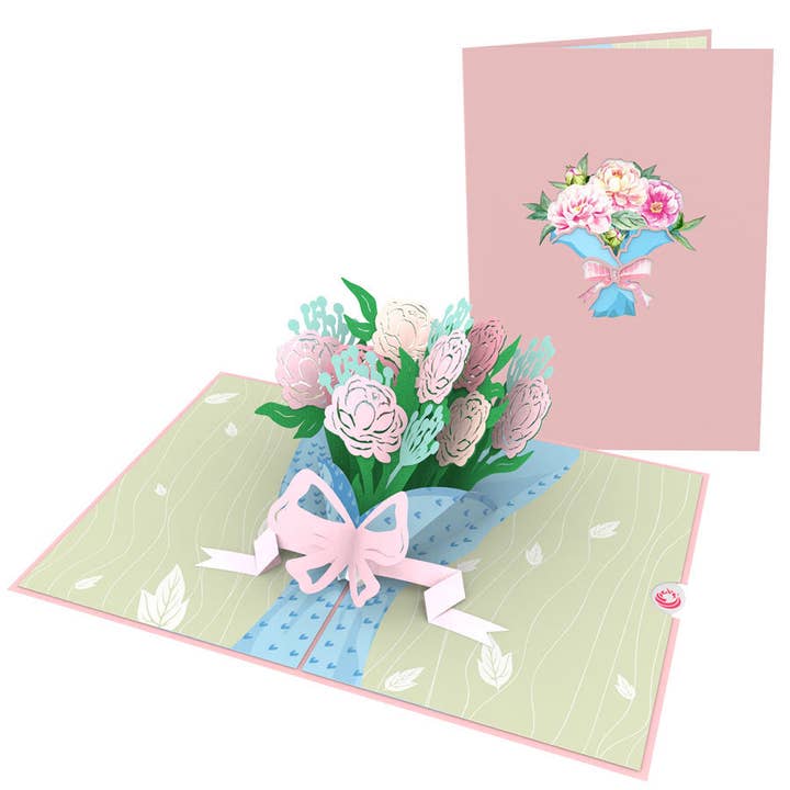 Unipop Cards, LLC - Wholesale Everyday Greeting Card - Bouquet of Peony Pop Up Card – Mothers day pop up card2