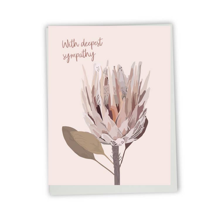 With deepest sympathy - Sympathy card for wholesale by Lili Graffiti
